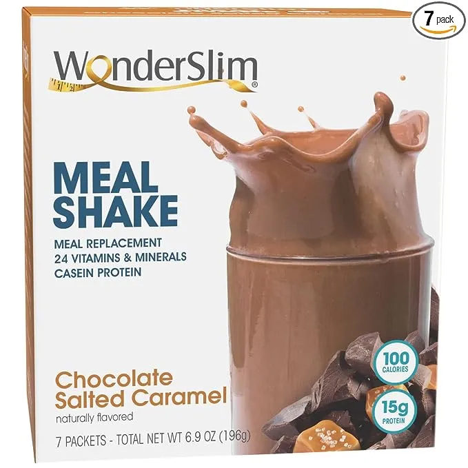 Wonderslim Meal Replacement Shake Chocolate Salted Caramel (7ct)