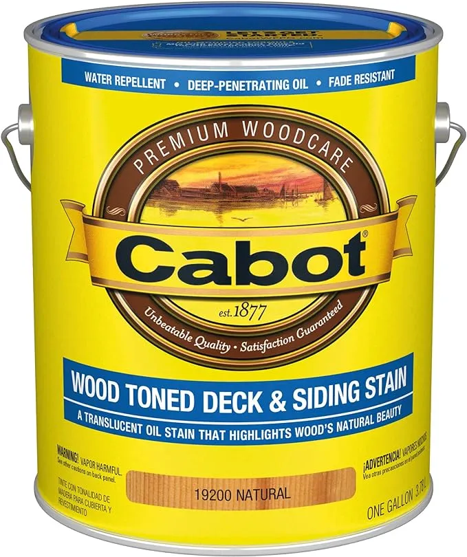 Cabot 140.0019200.007 Wood Toned Deck & Siding Low VOC Stain, Natural