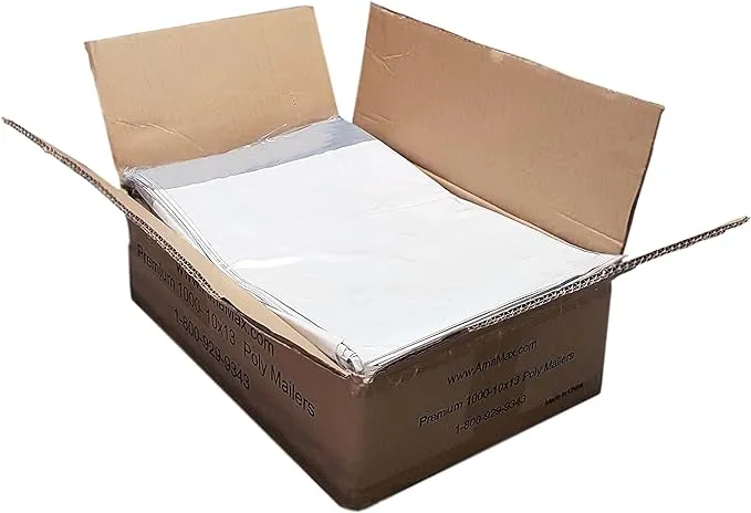 iMBAPrice 1000 - 10x13 Premium Matte Finish White Poly Mailers Envelopes Bags (iMBA-4PM-1000)