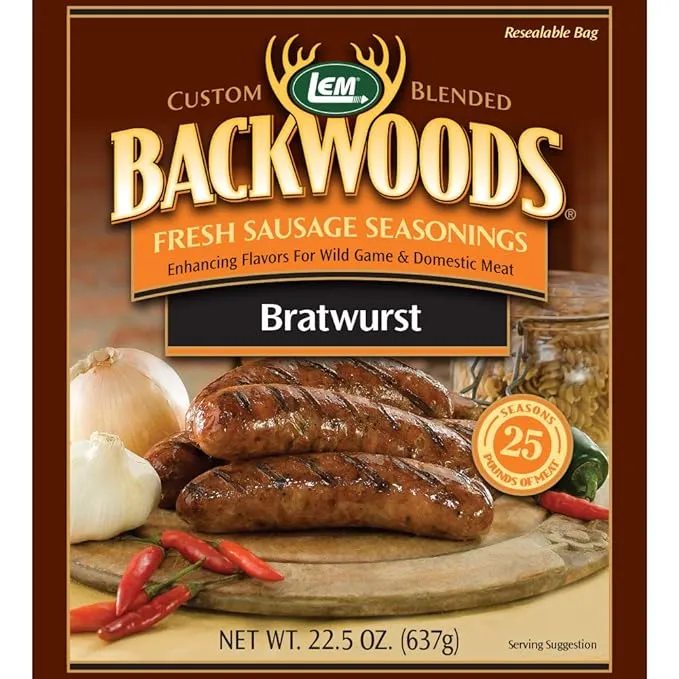 LEM Backwoods Bratwurst Fresh Sausage Seasoning 25 pound