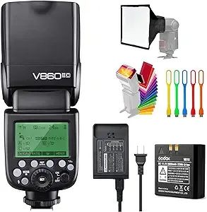 Godox V860II-C E-TTL HSS 1/8000s 2.4G GN60 Li-ion Battery Camera Flash Speedlite Light Compatible for Canon EOS Cameras with USB LED