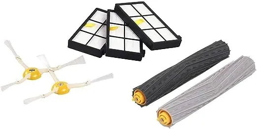 iRobot Roomba Authentic Replacement Parts - Roomba 800 and 900 Series Replenishment Kit (3 AeroForce Filters, 2 Spinning Side Brushes, and 1 Set of Multi-Surface Rubber Brushes)