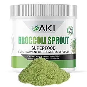 AKI Natural Broccoli Sprout Powder 5.29oz / 150g Rich in &amp; Antioxida...