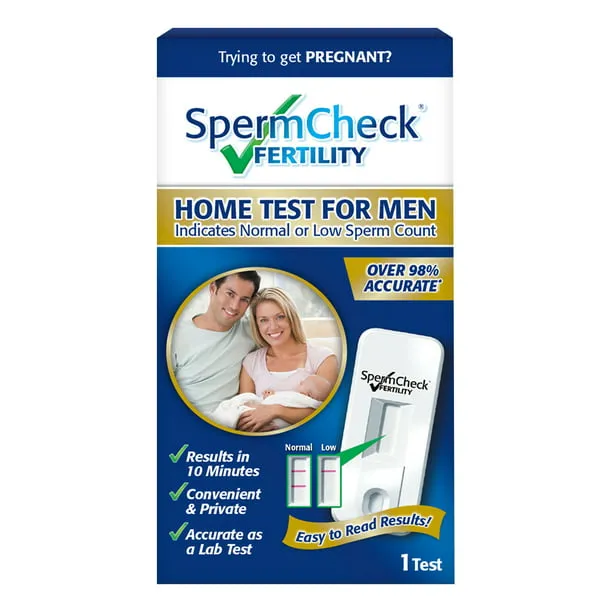 Spermcheck Fertility Home Test Kit for Men- Shows Normal or Low Sperm Count- Easy to Read Results-Convenient, Accurate, Private