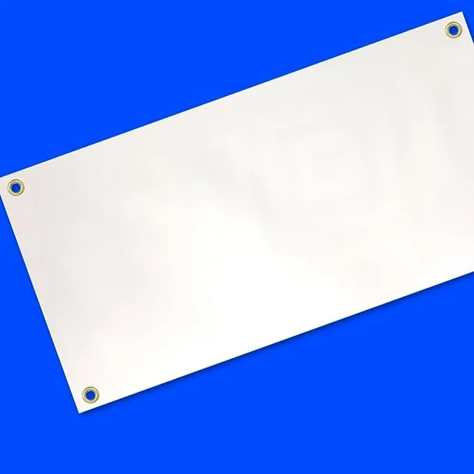 4 Less Co 4x10 feet blank vinyl banner white with grommets