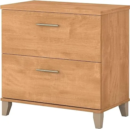 Bush Furniture Somerset 2 Drawer Lateral File Cabinet in Maple Cross