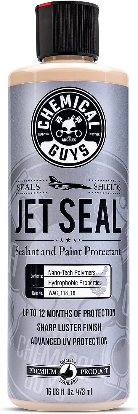 Chemical Guys WAC_118_16 JetSeal Anti-Corrosion Sealant and Paint Protectant, Safe for Cars, Trucks, SUVs, Motorcycles, RVs & More, (16 fl oz), White