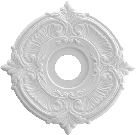 Attica Thermoformed PVC Ceiling Medallion, Ekena Millwork Cmp16At, 16"OD x 3