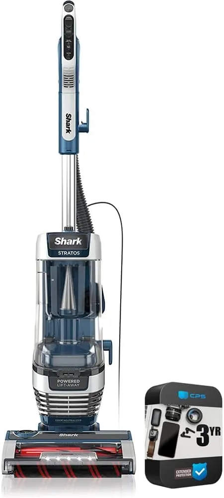 Shark AZ3002 Stratos Upright Vacuum w/TruePet Upgrade Bundle with 3 Yr CPS Enhanced Protection Pack (Renewed)