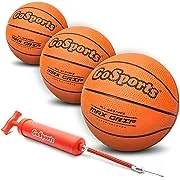 GoSports 7 Inch Mini Basketball 3 Pack with Premium Pump