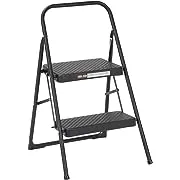 Cosco 37.09 in. H X 16.77 in. W X 2.83 in. D 225 lb. capacity 2 step Steel Folding Step Stool