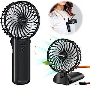 Psecici Handheld Mini Portable Fan with Lanyard