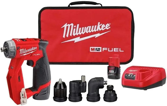 M12 FUEL 12V Lithium-Ion Brushless Cordless 4-in-1 Installation 3/8 in. Drill Driver Kit with 4-Tool Heads