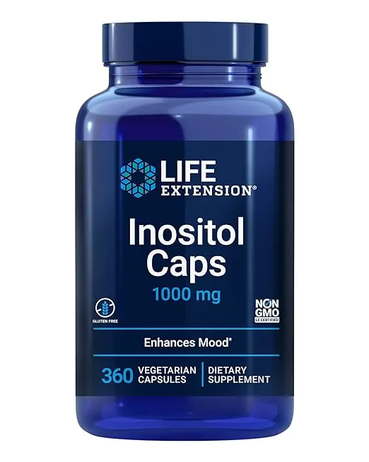 Life Extension Inositol 1000 mg 360 Cápsulas Vegetales