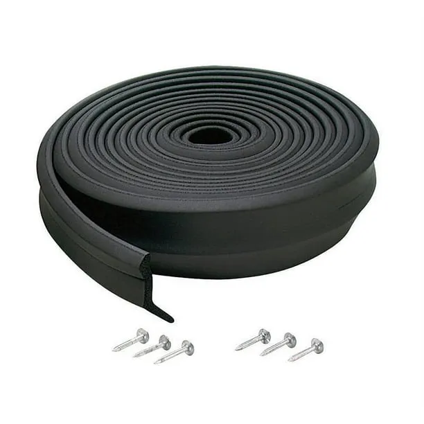 M-D Building Products 03749 16 ft. Black Rubber Garage Door Bottom Seal