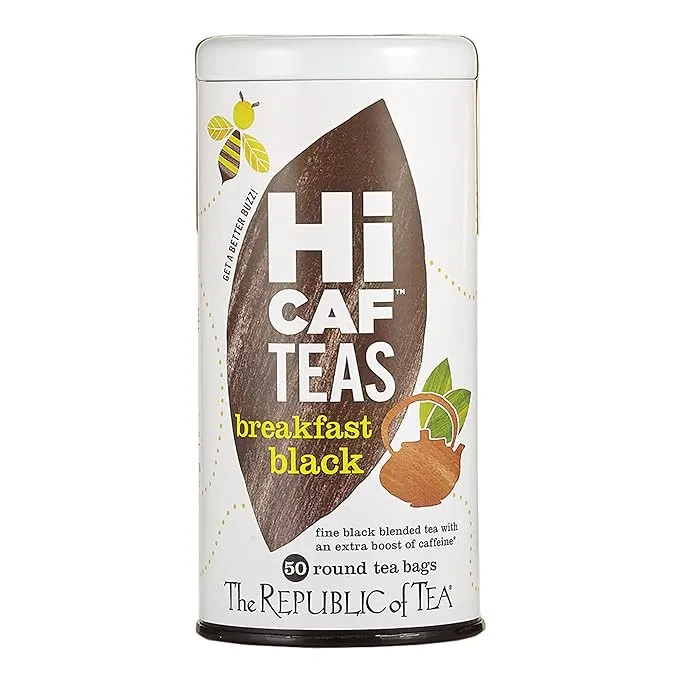 The Republic of Tea — HiCAF Breakfast Black Tea, 50 Tea Bags, High in Caffeine