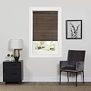 Cordless Room Darkening Mini Blind - 39 Inch Width, 64 Inch Length, 1" Slat Size - Mahogany - Cordless GII Deluxe Sundown Horizontal Windows Blinds for Interior by Achim Home Decor