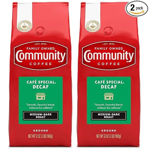 Café Special Half-Caff 32 Ounces, Medium Dark Roast Ground Coffee, 32 Ounce B...