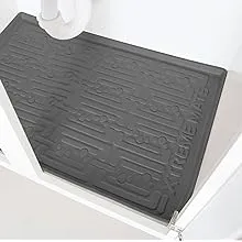 Xtreme Mats 25 in. x 22 in. Grey Kitchen Depth Under Sink Cabinet Mat Drip Tray Shelf Liner