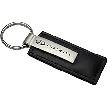 Au-Tomotive Gold, INC. Officially Licensed Rectangular Leather Key Chain for Infiniti (Black)