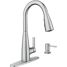 Moen 87627SRS Haelyn Single-Handle Pull-Down Sprayer Kitchen Faucet with Reflex and Power Clean in Spot Resist Stainless