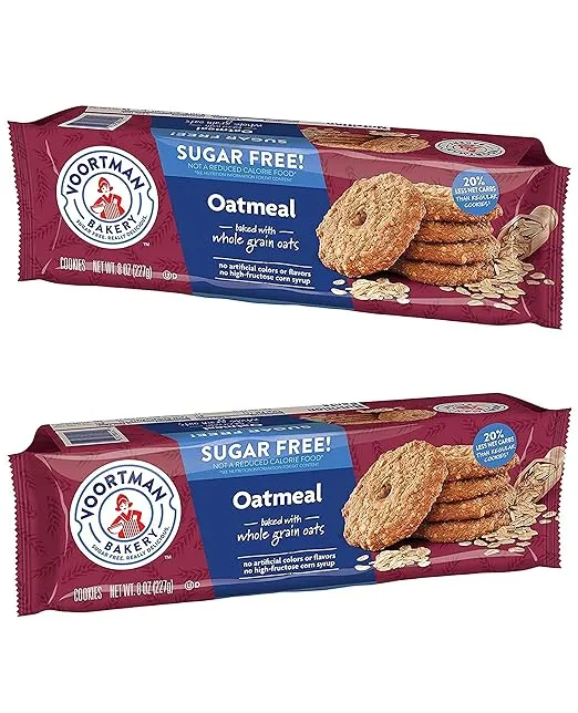 Voortman Bakery Sugar Free Oatmeal Cookies (Pack of 2) Really Delicious!