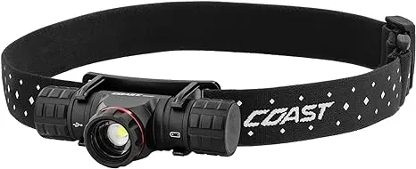 Coast XPH30R 1000 Lumen USB-C Rechargeable Dual Power Headlamp with Twist Focus Beam and Magnetic Base