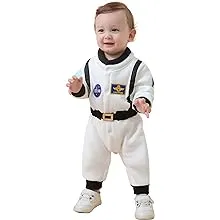 LXKIKMM Baby Toddler Boy Astronaut Costume Space Suit Cosplay Party Jumpsuit Halloween Rompers