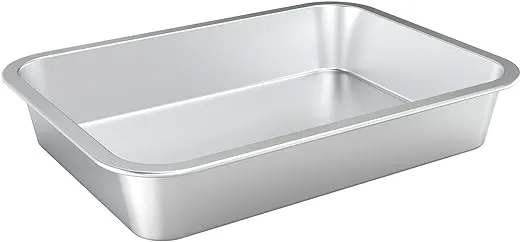 Stainless Steel Baking Pan Roaster Ovens Cookie Sheet Barbeque Grilling Breads