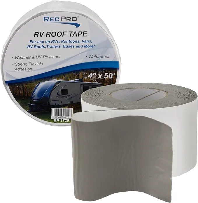 RV Rubber Roof Seal | White Sealant Tape | Eternabond Equivalent | (1 Roll, 4...