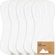 KeaBabies Softe Muslin Baby Burp Cloth (Soft White) 5