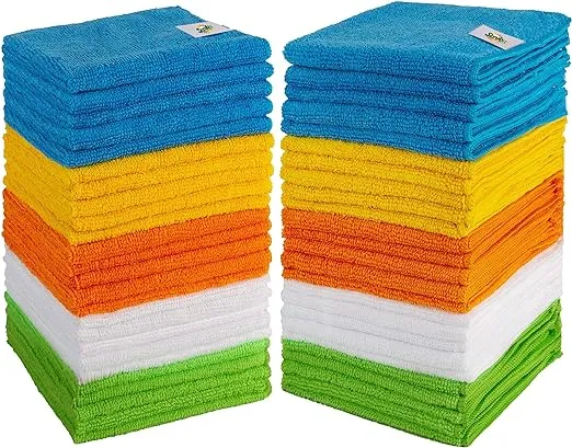 Microfiber Cleaning Cloth Lint Free Anti-Bacterial Towels for House 50 Pack