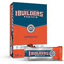 CLIF Builders - Chocolate Flavor - Protein Bars - Gluten-Free - Non-GMO - Low Glycemic - 20g Protein - 2.4 oz. (12 Count)