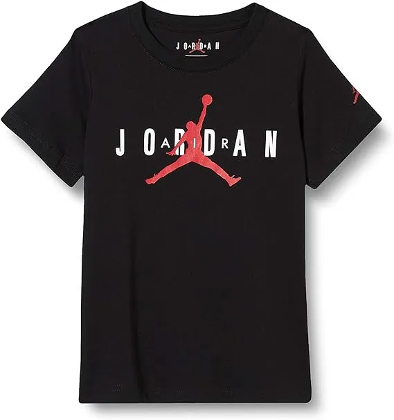 Jordan Boy's Logo T-Shirt (Big Kids) Black SM (8 Big Kid)