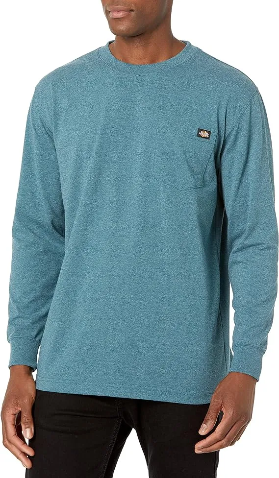 Dickies Men's Long Sleeve Heavyweight Pocket Crew - L - Blue