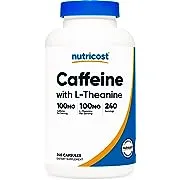 Nutricost Caffeine + Theanine Capsules (100/100 MG) (240 Capsules)