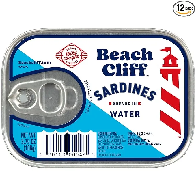 Beach Cliff Sardines in Water 3.75 oz