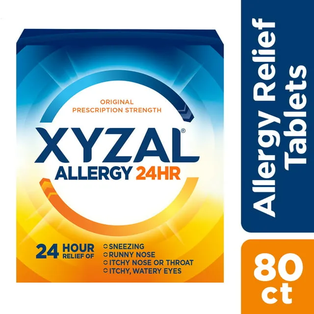 Xyzal 24HR Allergy Relief Medicine, Prescription Strength, 80 Ct.