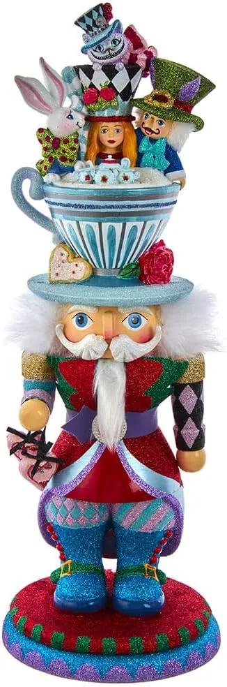 Kurt Adler Hollywood Alice Teacup Hat Nutcracker