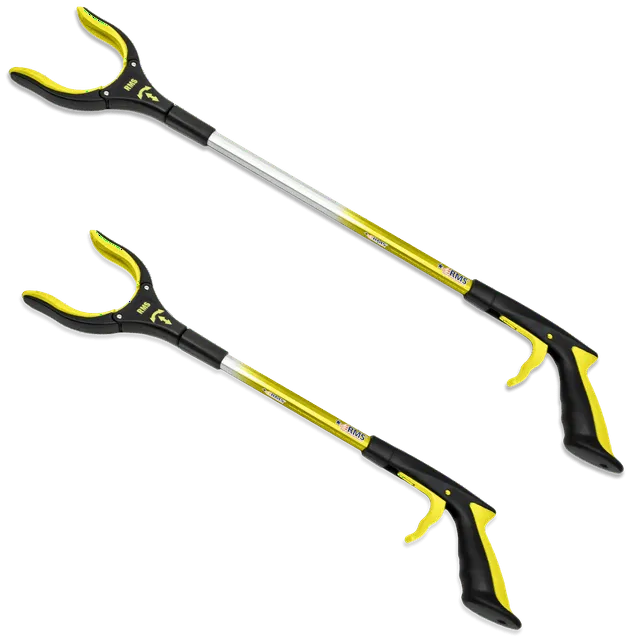 2- Pack 32 inch FDA registered GrabRunner Folding Reacher Grabber Tool with M...