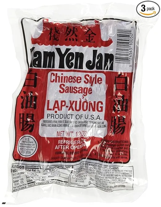 Chinese Style Sausage (Lap-Xuong) - 12oz by Kam Yen Jan.