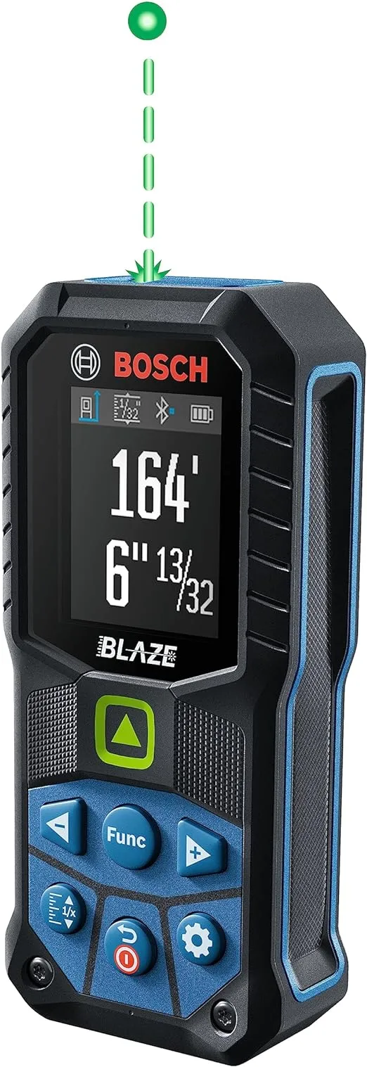 BOSCH GLM165-27CGL 165' Blaze™ Ergonomic Cordless Green Laser Measure w/Bluetooth