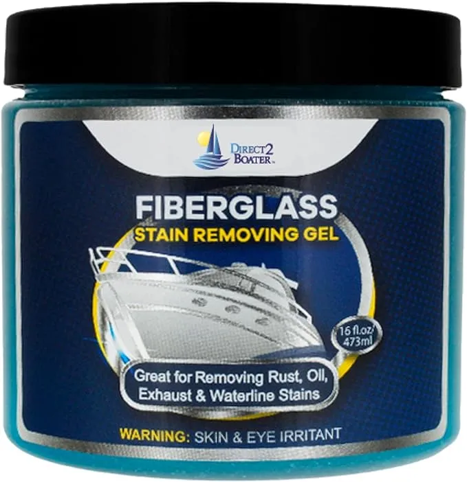 Fiberglass Stain Remover Gel 16 oz - Jar FSR Cleaner, FSR Boat Cleaner, FSR Stain Remover, FSR Gel, Rust Remover