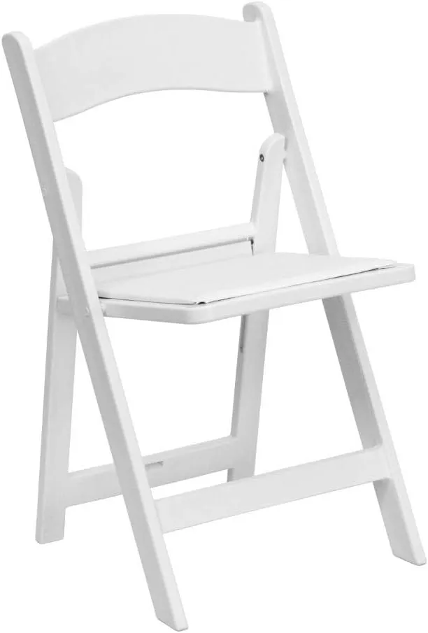 Flash Furniture Hercules Resin Folding Chair 2-Piece Set White