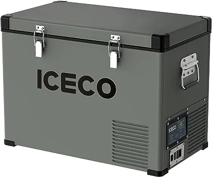 Réfrigérateur portable ICECO VL45 de 45 litres avec compresseur SECOP, réfrigérateur compact Platinum, DC 12/24 V, AC 110-240 V, 0 ℉ à 50 ℉, utilisation à la maison et en voiture