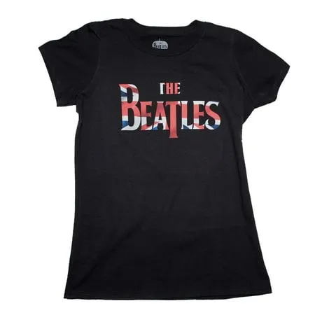 Beatles Men s Vintage Logo T-shirt Small Navy