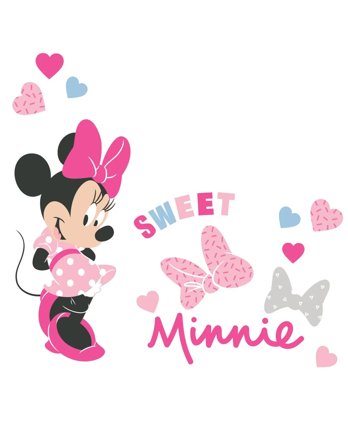 Lambs &amp; Ivy Disney Baby Minnie Mouse Love Wall Decals/Sticker<wbr/>s with Hearts/Bows