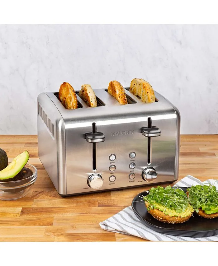 Kalorik - 4-Slice Toaster - Stainless Steel