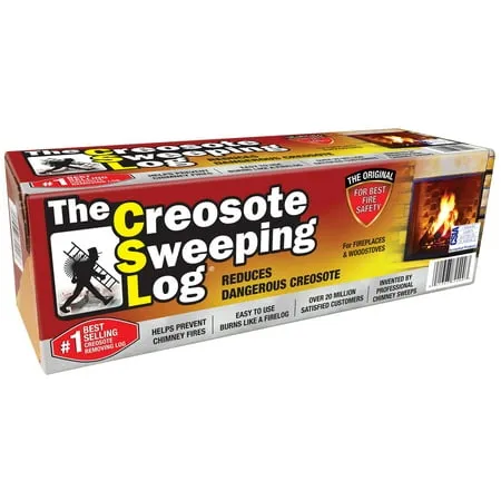 CSL - Creosote Sweeping Log for Fireplaces and Woodstoves, Chimney Maintenance Firelog