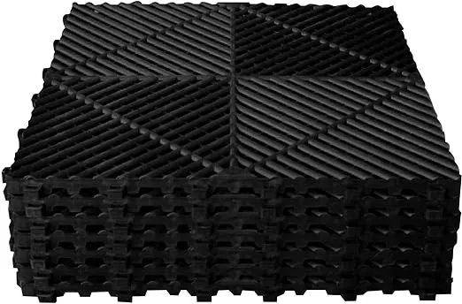 SafeRacks Garage Floor Tiles 16 Tiles (27 sq.ft.) / Black